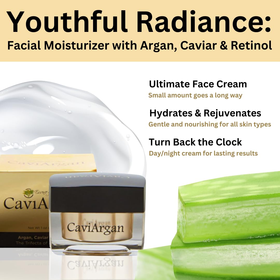 Essence Of Argan Caviargan Anti Wrinkle Cream with Argan Oil, Matrixyl & Botanicals - Hydrating Moisturizer Face Cream - Anti-Aging Formula for Reducing Fine Lines and Dullness - 1 Fl Oz-Velvo Beauty