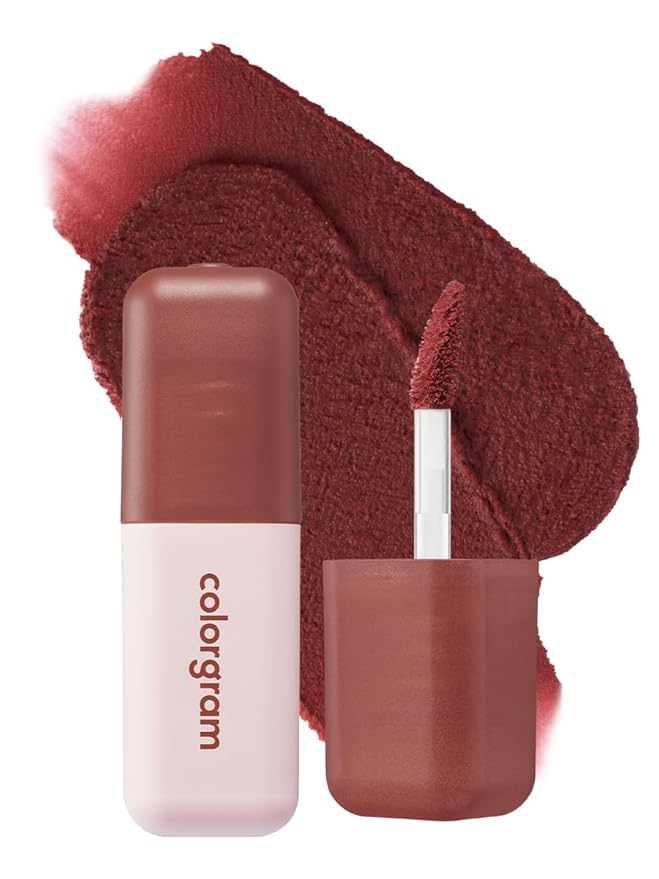 COLORGRAM NUDE BLUR TINT 13 BURNT MARRON | Soft Velvet Matte Liquid Lipstick & Cheek Tint | Lightweight Blurring Tint for a Smooth & Airbrushed Finish | Long-Lasting & Non-Sticky Formula-Velvo Beauty