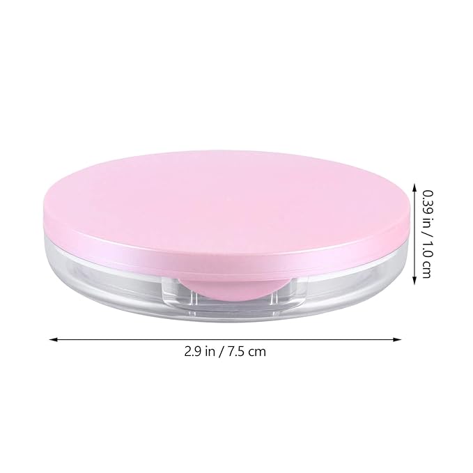 Powder Puff 2pcs Loose Powder Containers with Elasticated Net Sifter, Mirror and Puff 5g Loose Powder Compact Case Case for DIY Makeup and Travel () Cushion Foundation-Velvo Beauty