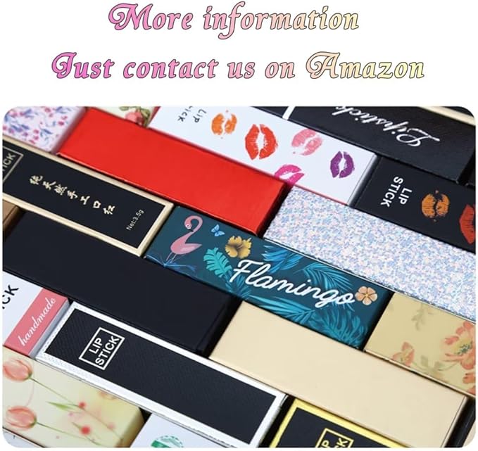 ANZKA 50 Pcs Lip Balm Boxes Packaging, 6.8x1.8x1.8cm Wrapping Box for 0.15Oz Lipbalm Containers Tubes, 5.5ml DIY Lipsticks Black Package Boxes-Velvo Beauty