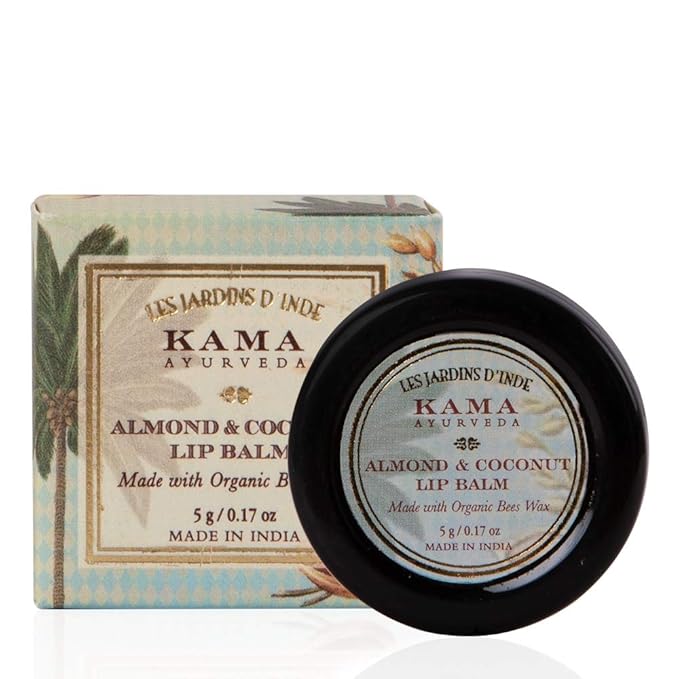 Kama Ayurveda Almond and Coconut Lip Balm, 5g-Velvo Beauty