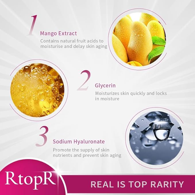 RtopR Mango Firming Eye Cream, Under Eye Cream for Dark Circles and Puffiness, Firm and Smooth the Look of Fine Lines, Smoothes the Skin Around the Eyes-Velvo Beauty