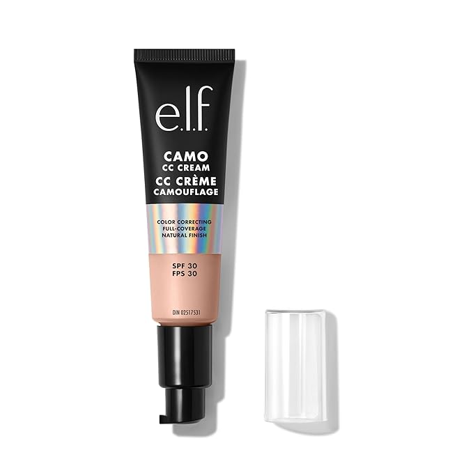 e.l.f. Camo CC Cream, Color Correcting Medium-To-Full Coverage Foundation with SPF 30, Fair 150 C, 1.05 Oz (30g)-Velvo Beauty