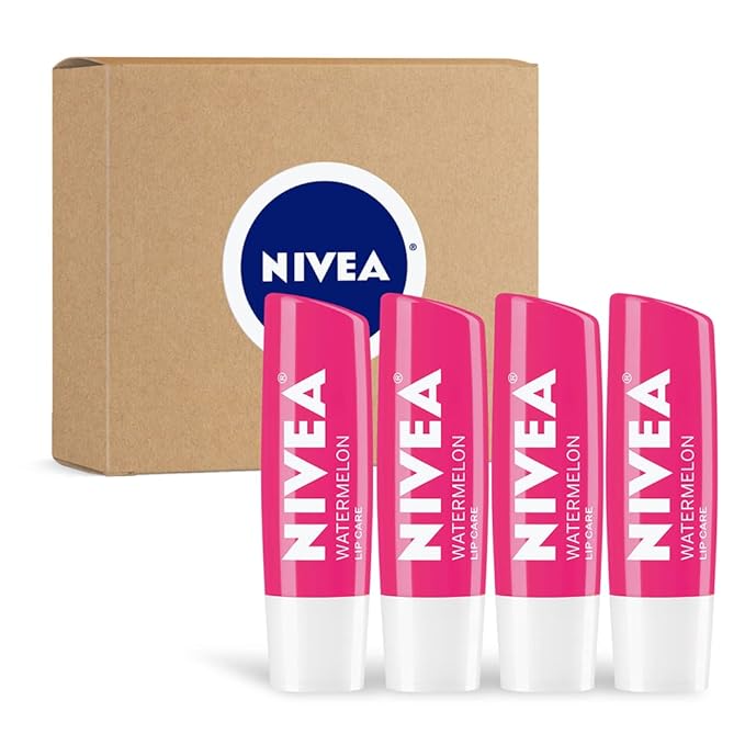 NIVEA Watermelon Lip Care - Tinted Lip Balm for Beautiful, Soft Lips - Pack of 4-Velvo Beauty