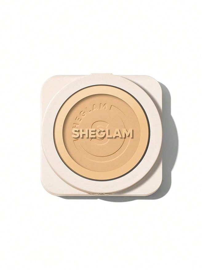 SHEGLAM SKin-Focus Full Coverage Powder Foundation Oil-Control Lightweight Face Pressed Powder Makeup-Fair-Velvo Beauty