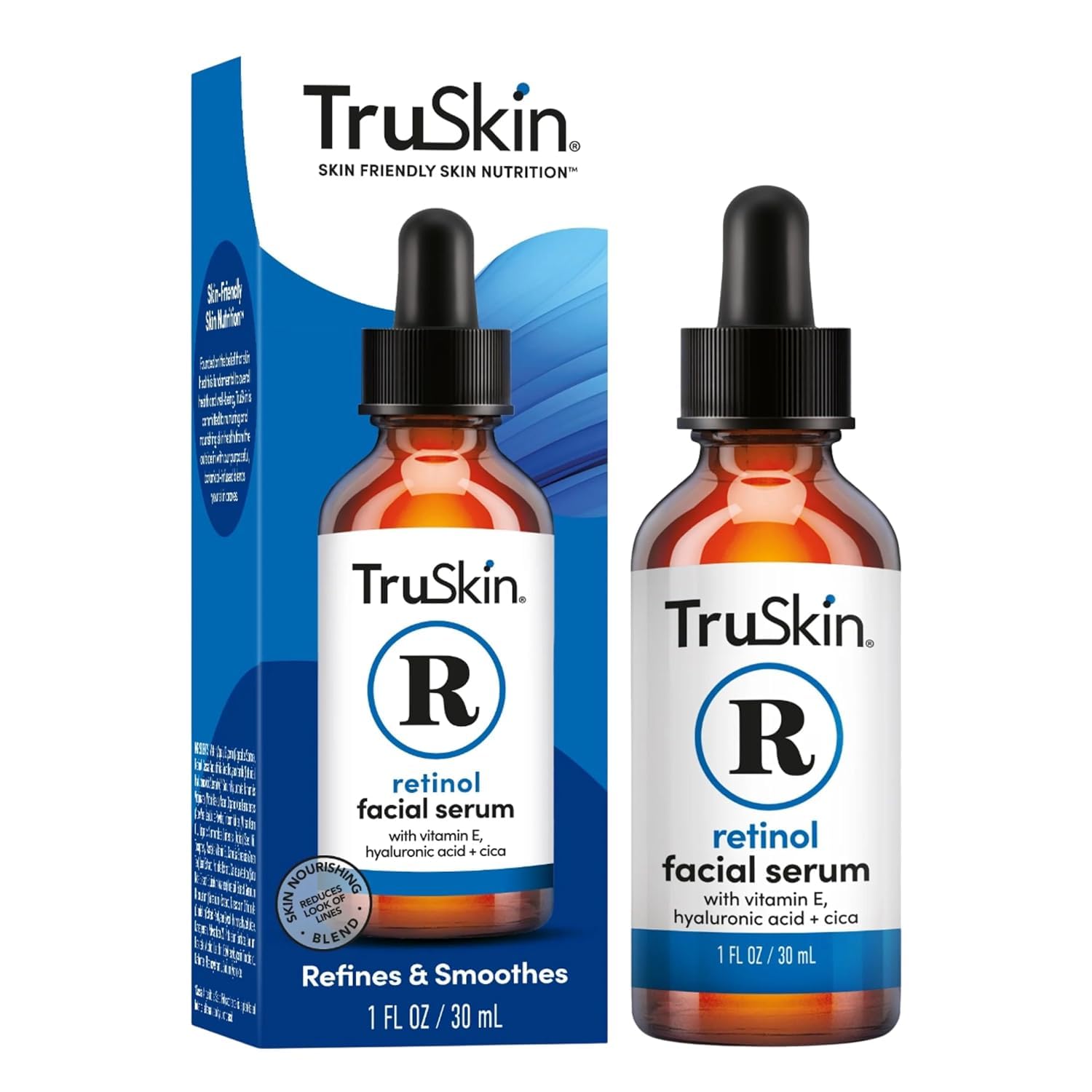 TruSkin Retinol Serum for Face – Gentle Anti-Aging Serum with Retinol, Hyaluronic Acid, and Vitamin E for a More Youthful Feel – Skin Care Made to Improve Look of Fine Lines, Wrinkles, 1 fl oz-Velvo Beauty