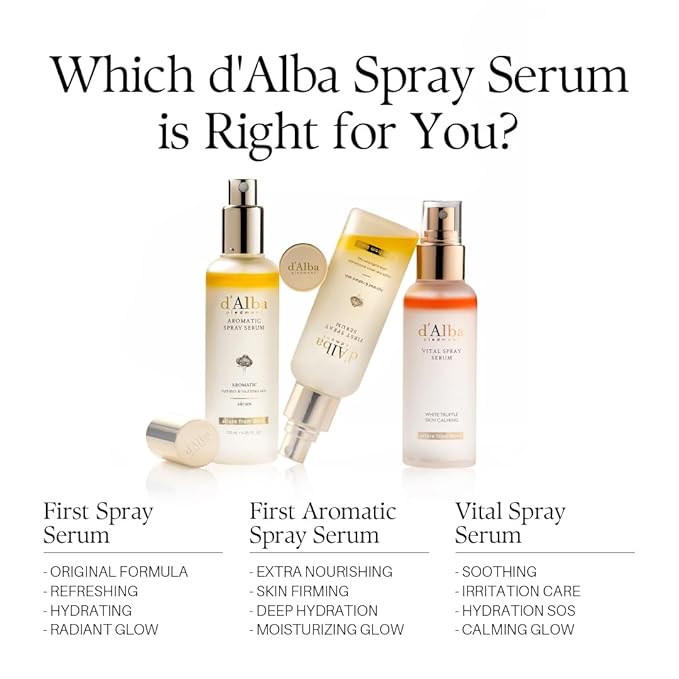 [2 Bottles] d'Alba Italian White Truffle First Spray Serum, Vegan Skin Care, Hydrating Face Moisturizer, Glow Serum for Radiant Skin, Non Comedogenic, All In One Mist (6.76 oz.)-Velvo Beauty
