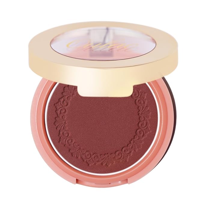 Oulac Plummy Brown Blush Makeup Powder| Rich Color Cream Blush Blendable| Natural Matte Tan Skin| Vegan &Cruelty-Free | 02 Cheek to Cheek 4.8g-Velvo Beauty