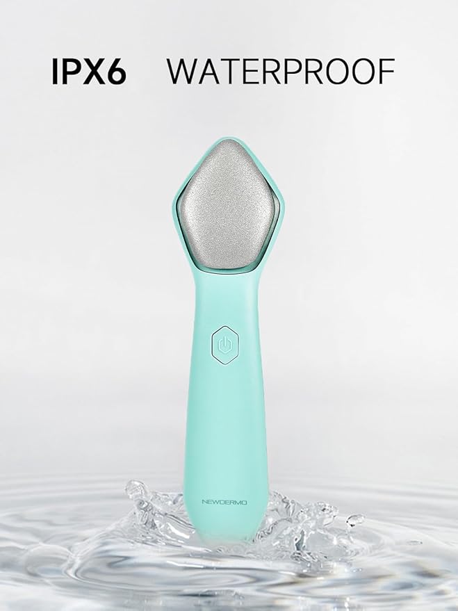 NEWDERMO Microdermabrasion Machine Pro, Large Diamond Electric Microdermabrasion Wand Tool With 3 Levels Frequency for Face Body Exfoliate Skin Care (Green)-Velvo Beauty