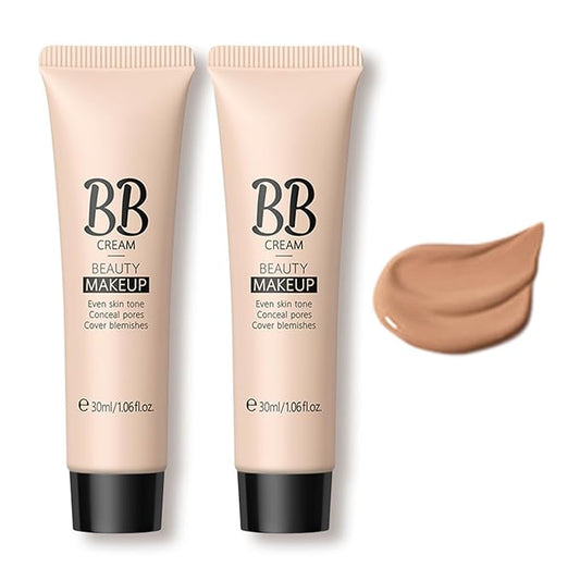 KWOLYKIM 2PCS Hydrating Makeup BB Cream, Tinted Moisturizer Face Makeup BB Cream Foundation Waterproof Concealer Brighten Color Correcting Cream Nude Makeup Long Lasting for All Skin(Deep)-Velvo Beauty