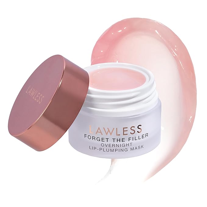 LAWLESS Forget the Filler Lip Mask - Sweet Dreams - Premium Overnight Lip Plumping Treatment with Natural Ingredients Designed to Plump, Hydrate, and Smooth Lips - 0.28 oz-Velvo Beauty