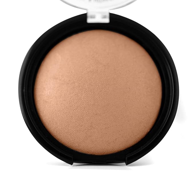 Palladio Baked Bronzer, Highly Pigmented and Easy to Blend, Shimmery Bronzed Glow, Use Dry or Wet, Lasts all day long, Provides Rich Tanning Color Finish, Powder Compact, Caribbean Tan-Velvo Beauty