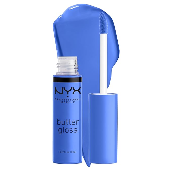NYX PROFESSIONAL MAKEUP Butter Gloss, Non-Sticky Lip Gloss - Blueberry Tart (Periwinkle Blue)-Velvo Beauty