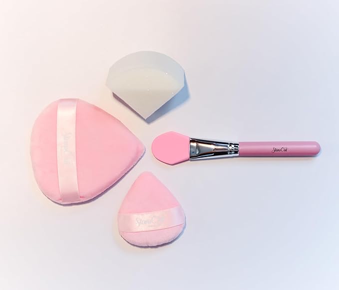 StansOut Ultimate Complexion Bundle: Liquid Foundation Brush, Makeup Brushes for Liquid, Cream, Stick Foundation - Flat, Round, Blender Brushes - 101 Contoured, 108 Straight - Long-Lasting-Velvo Beauty