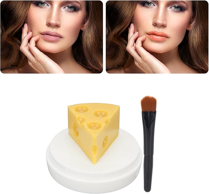 Cheese Shaped Lip Balm, Moisturizing Nourishing Repair Lip Balm, Hydrating Lip Balm for Chapped Cracked Lips 0.3oz(02)-Velvo Beauty