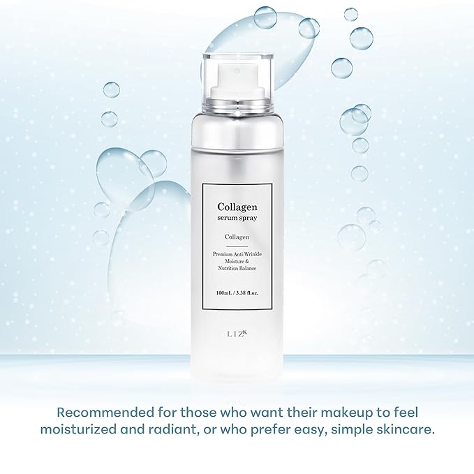 LIZK Collagen Serum Spray for Face 100ml (3.38 fl.oz) Glass Skin,easy to use, sparying at last step in skincare,body care, moisture mist, korea cosmetics-Velvo Beauty