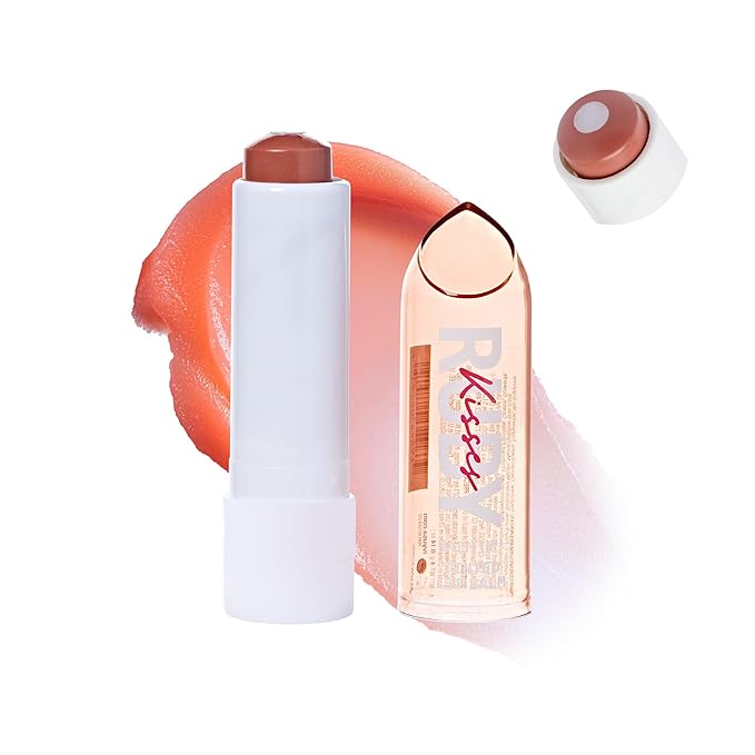 Ruby Kisses Balm Up Tinted Lip Balm, Non-Greasy Hydrating Formula, Nourishing Coconut Core & Vitamin E Infused, Lip Care with Natural Shine, Lightweight Sheer Color (Nude)-Velvo Beauty