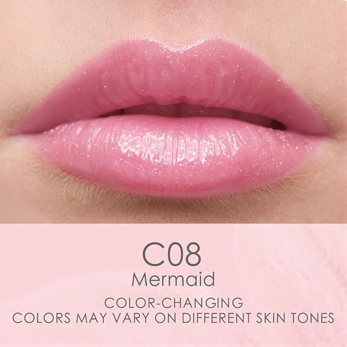 CATKIN Lip Balm Color Tinted Changing Lipstick Ultra Hydrating Lip Moistrurizer Chapstick with Vitamin E Nourishing For Cracked & Dry Lips 0.12 oz C08 Mermaid-Velvo Beauty
