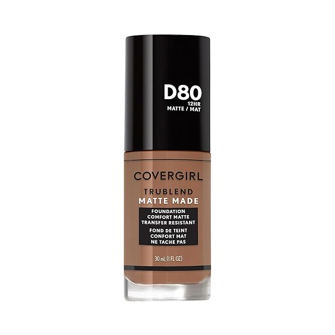 COVERGIRL TruBlend Matte Made Liquid Foundation, Soft Sable, 1 Fl Oz (Pack of 1)-Velvo Beauty