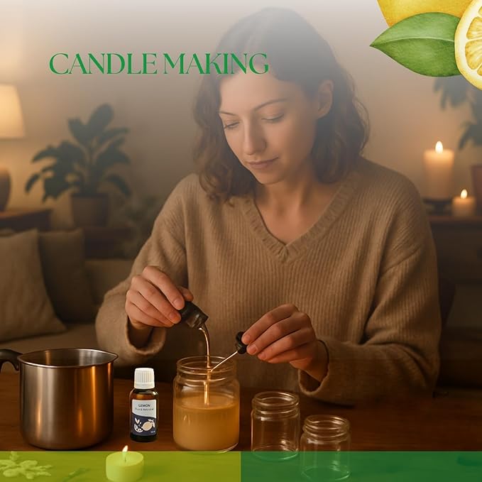 Roots & Above Pure Natural Lemon Essential Oil 1.01 oz/30ml Cold Pressed Oils for Skin, Hair, Massage, Diffusers & Candle Making-Velvo Beauty