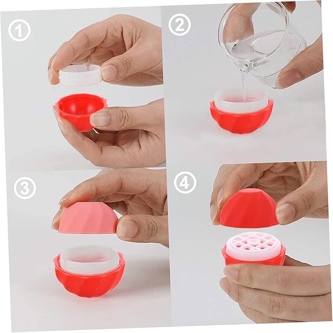 10pcs Box Spherical Lipstick Case Bulk Lip Balm Lipgloss Lip Gloss Round Ball Containers Lip Balm Containers Lip Balm Sphere Container Empty Lip Balm Sphere Lip Balm Bottles Red-Velvo Beauty