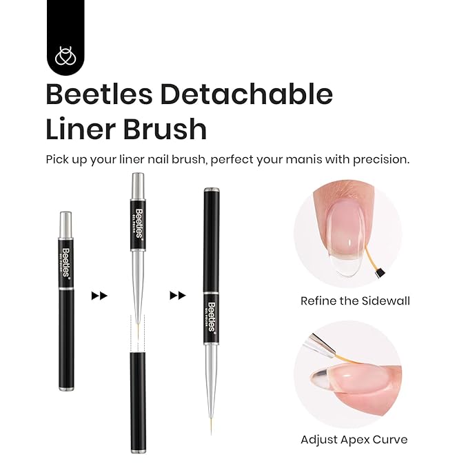 Beetles Builder Gel 2Pcs Clear 7 in 1 15ml Builder Gel Set for Nail Extension Building Nail Apex Strengthen Thin Nails DIY Salon at Home Nail Art Design for Women-Velvo Beauty