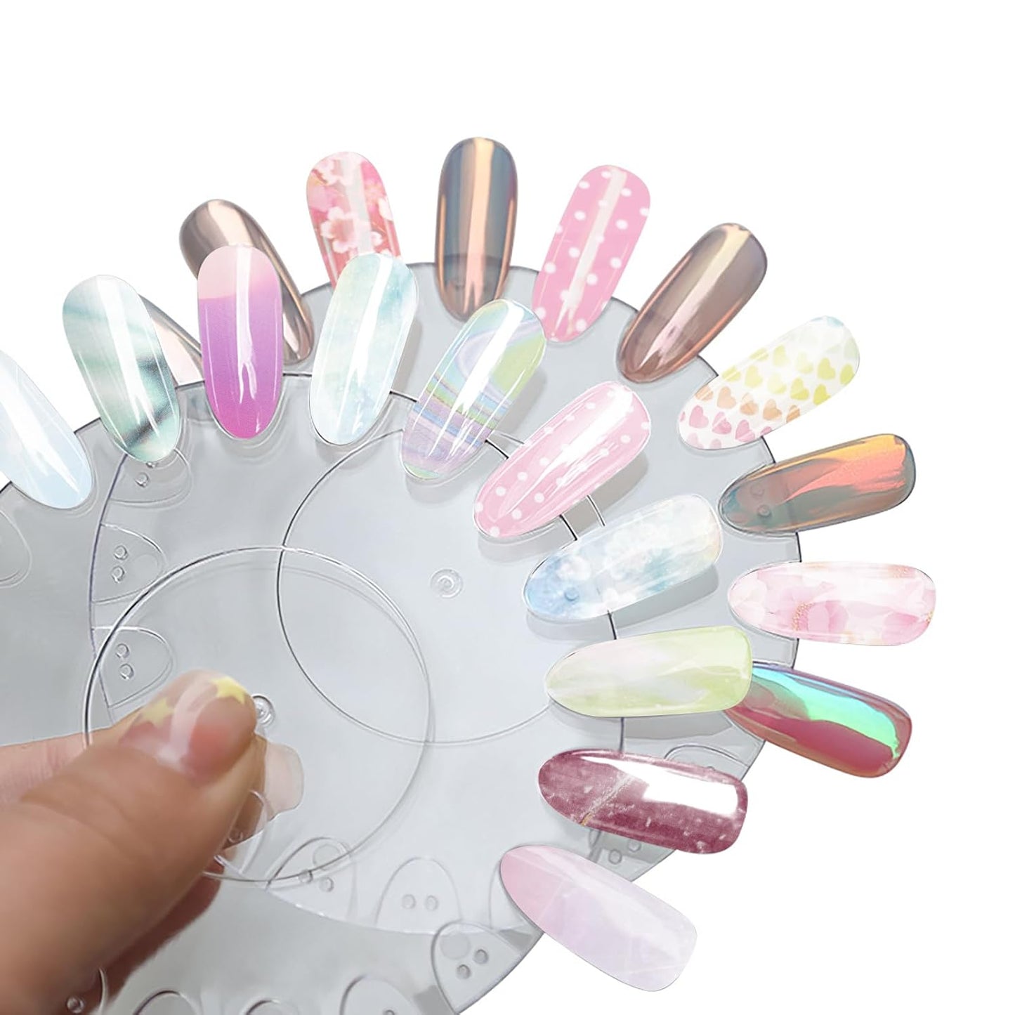 WOKOTO 300 Sheets Nail Foils Transfer Nail Art Holographic Flower Marble Foil Sheets, 1 Set for All Mix-Designs Nail Transfer Foil for Women Girls Nails-Velvo Beauty