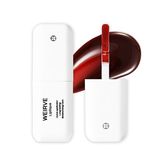 Liptique Korean Lip Stain Peel Off - 24 Hour Long Lasting Lip Tattoo, Waterproof & Transfer Proof, Nourishing & Hydrating Lip Tint for Women, Instant Plumping Lip Tints Peel Off (005 WEIRVE)-Velvo Beauty