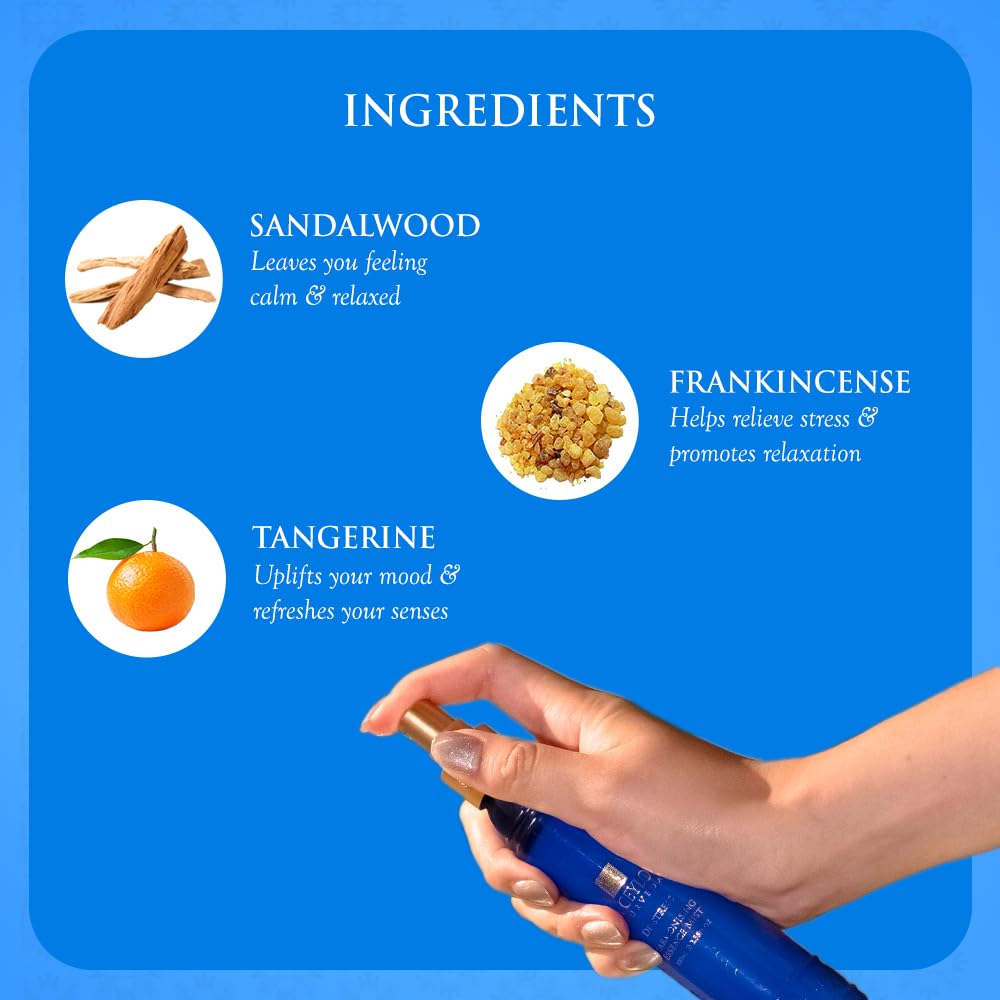 SPA CEYLON De-Stress - Harmonising Essence Mist | Non-Oily Natural Mist | Reduces Stress | Luxuriously Fragrant | Suitable for all skin types (100 ml, Frankincense)-Velvo Beauty