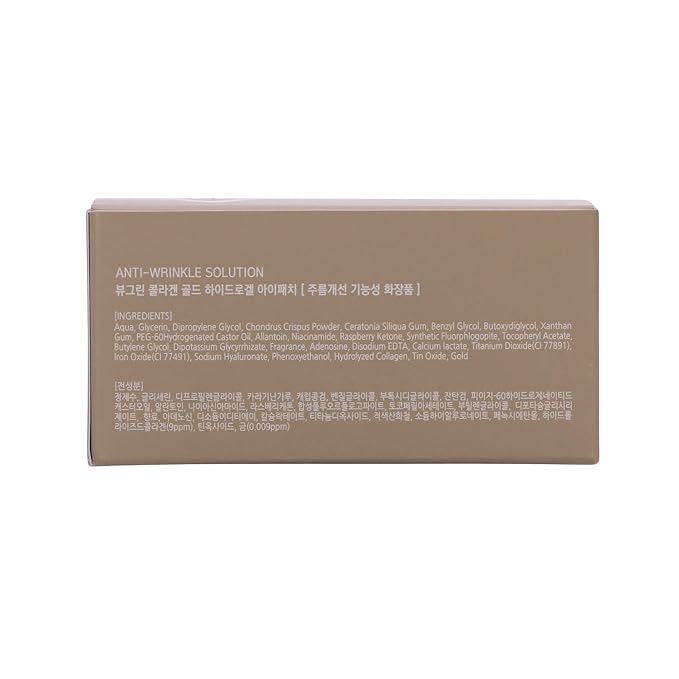 BEAUUGREEN COLLAGEN & GOLD HYDROGEL EYE PATCH - Big type 30 pairs/Eye mask Nourishing and Revitalizing for Dark circle, Anti-aging & Anti-wrinkle under eyes-Velvo Beauty