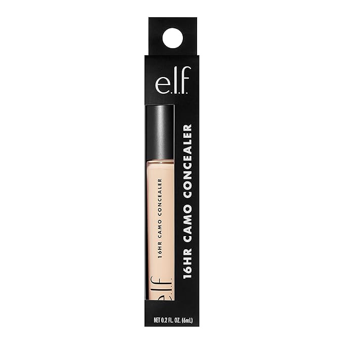 e.l.f. 16HR Camo Concealer, Full Coverage & Highly Pigmented, Matte Finish, Medium Neutral, 0.203 Fl Oz (6mL)-Velvo Beauty