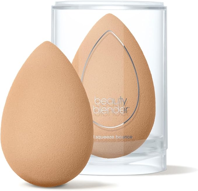 Beautyblender® | Nude Beige Beauty Blender Makeup Sponge, Super-Soft Foam Easily Blends Foundations, Powders & Creams, Made in USA, Reusable, Washable, Streak Free Application, Vegan, Cruelty Free-Velvo Beauty