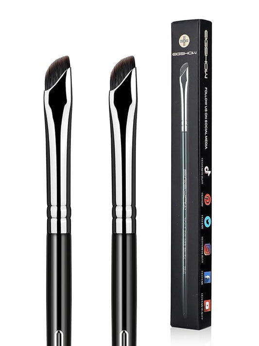EIGSHOW Eyeliner Brush Gel Eyeliner Makeup Brush for Precise Eye Liner Eyebrow Eyelid Ultra Thin with Curved Bristle (E865 2Pieces)-Velvo Beauty