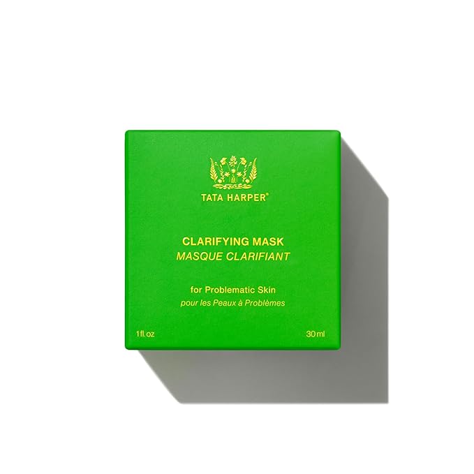 Tata Harper Clarifying Mask, BHA Face Mask for Blemishes, Exfoliating Face Mask with AHA's, Natural Skincare, 30ml-Velvo Beauty