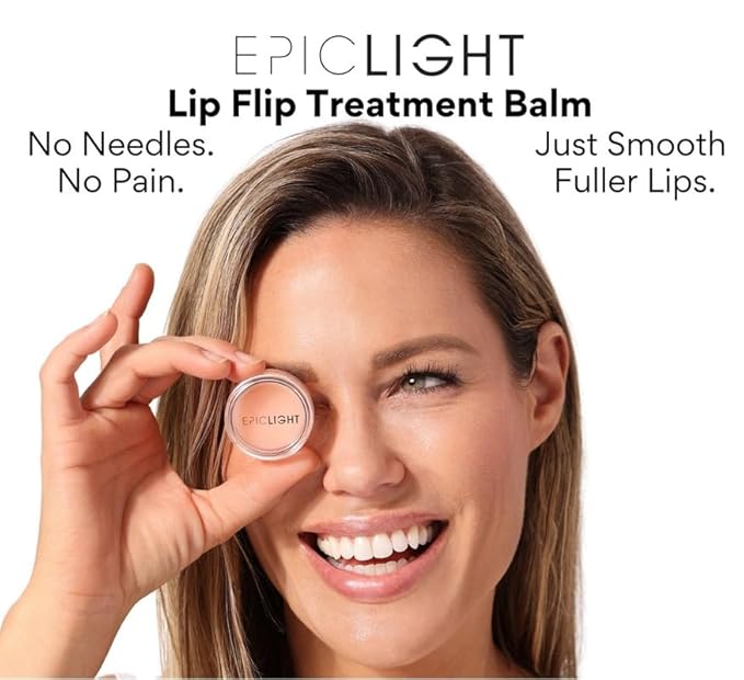EpicLight Lip Flip Treatment Balm - Lip Balm and Plumper - Peptide Treatment for Lips Volume & Hydration - Plump, Smooth, and Moisturize Lips - Paraben & Sulfate-free, Non-Toxic Makeup-Velvo Beauty