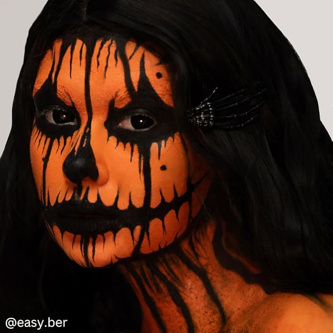 Mehron Makeup Color Cups | Stage, Foundation, Face Paint, Body Paint, Halloween | Face Paint Makeup | Greasepaint .5 oz (14 g) (Orange)-Velvo Beauty