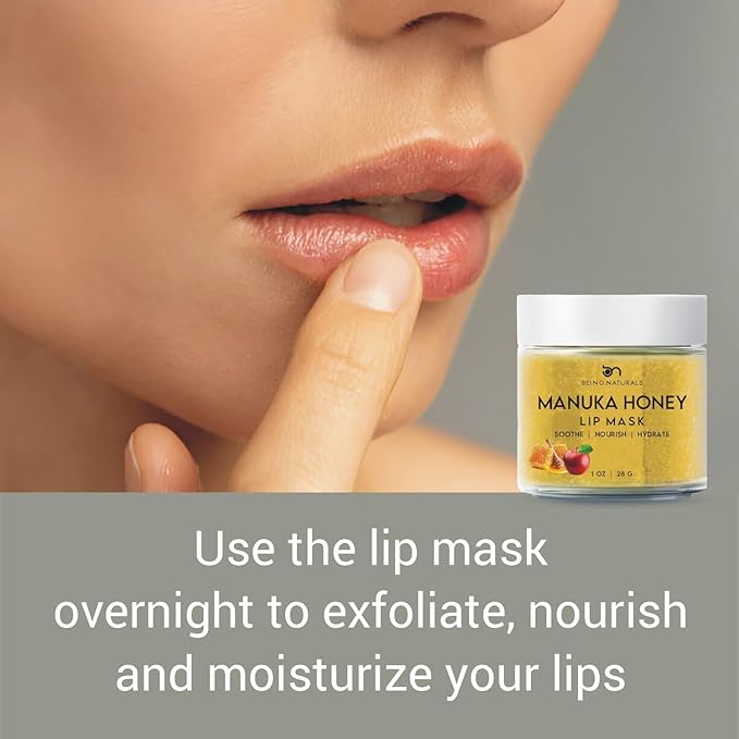 Lip Mask & Lip Balm - leave-on Overnight repair and nourish lip mask or lightweight non-sticky daytime lip care with Vitamin C, Antioxidants, Manuka honey, Stem cells, 1 oz.-Velvo Beauty