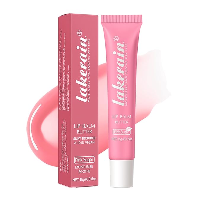 Lip Butter Balm, Day/Night Hydrating Lip Mask, Moisturizing Lip Balm Butter, Ultra-Nourishing Lip Care Moisturizer, Lip Butter Gloss Shine Lip Glow Oil Makeup#6 Pink Sugar-Velvo Beauty