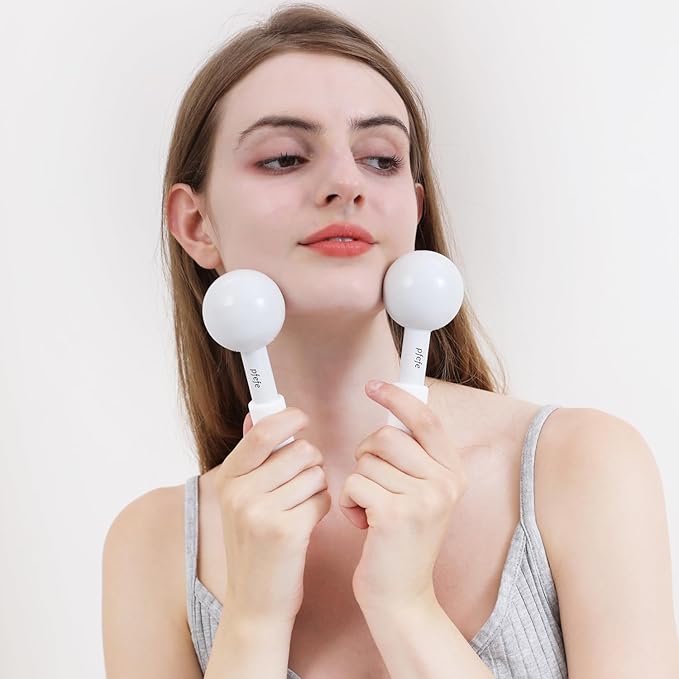 Ice Globes for Face & Eyes, Unbreakable Stainless Steel Cryo Sticks for Beauty Routines, Facials Cold Roller Cooling Globes for Puffiness, Wrinkles, Dark Circles, Headaches-Velvo Beauty