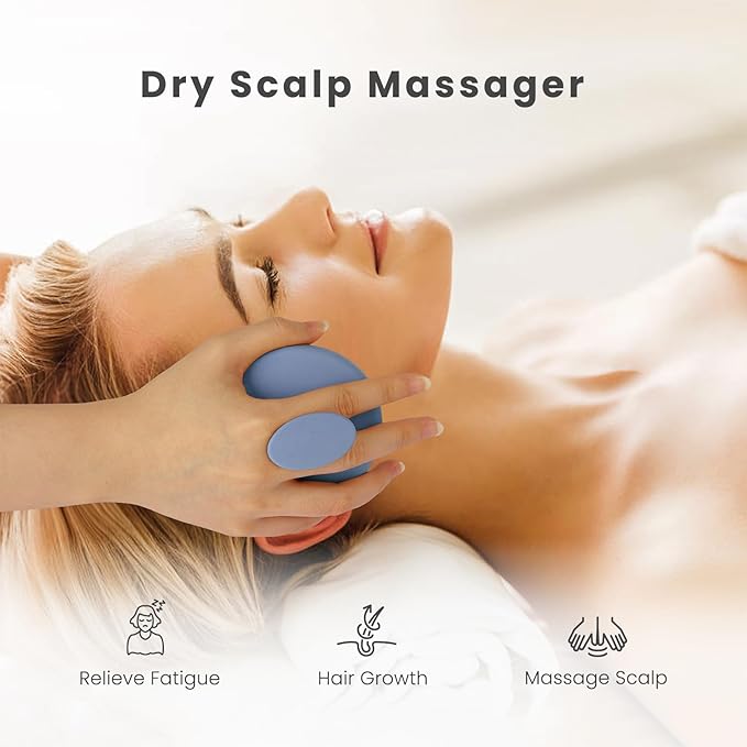 AIMIKE Scalp Massager Shampoo Brush, Soft Silicone Hair Scrubber for Washing Hair, Dandruff Removal & Hair Growth Stimulator, Scalp Brush/Exfoliator Brush On Dry & Wet Scalp-Velvo Beauty