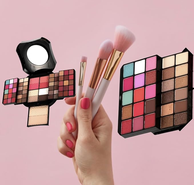 SAMIK Eye shadow blush concealer contour makeup kits full set all in one makeup set cosmetic girl makeup gift box blush set (Pink)-Velvo Beauty