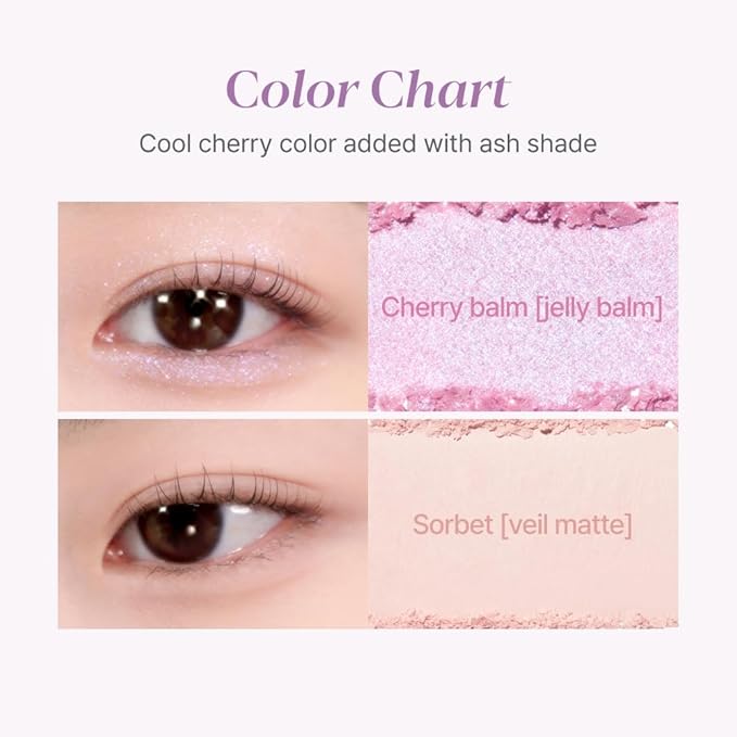 Espoir Real Eye Palette All New #5 Hushed Cherry 0.17 oz | Multi-Use Long-Lasting Blendable 8 Colors Natural Glitter Soft veil matte Makeup Eyeshadow Palette for Various Makeup Looks | Korean Makeup-Velvo Beauty