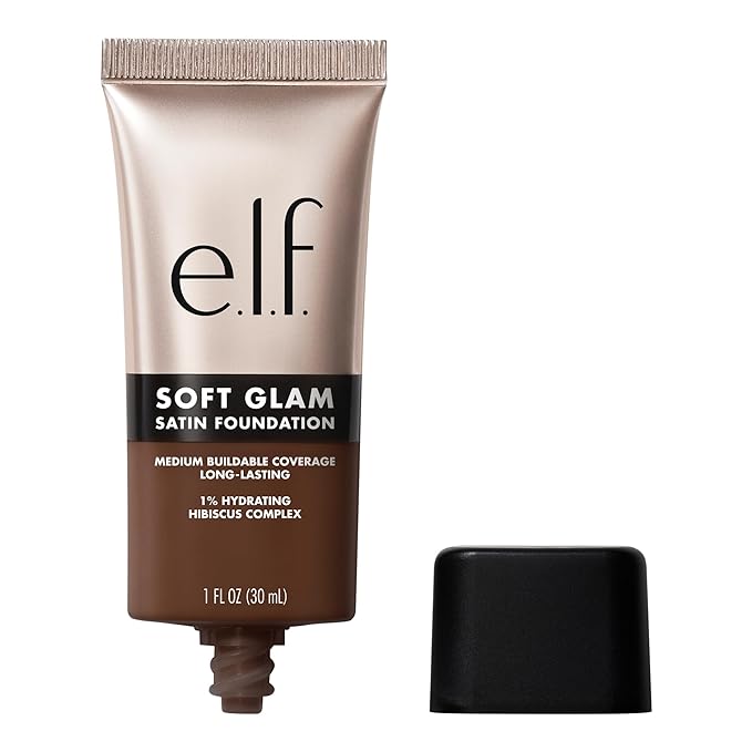 e.l.f. Soft Glam Foundation, Medium Coverage, Long-Lasting & Buildable Foundation For A Smooth, Satin Finish, Vegan & Cruelty-Free, 63 Rich Warm-Velvo Beauty
