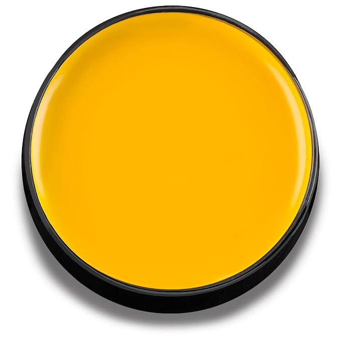 Mehron Makeup Color Cups | Stage, Foundation, Face Paint, Body Paint, Halloween | Face Paint Makeup | Greasepaint .5 oz (14 g) (Yellow)-Velvo Beauty