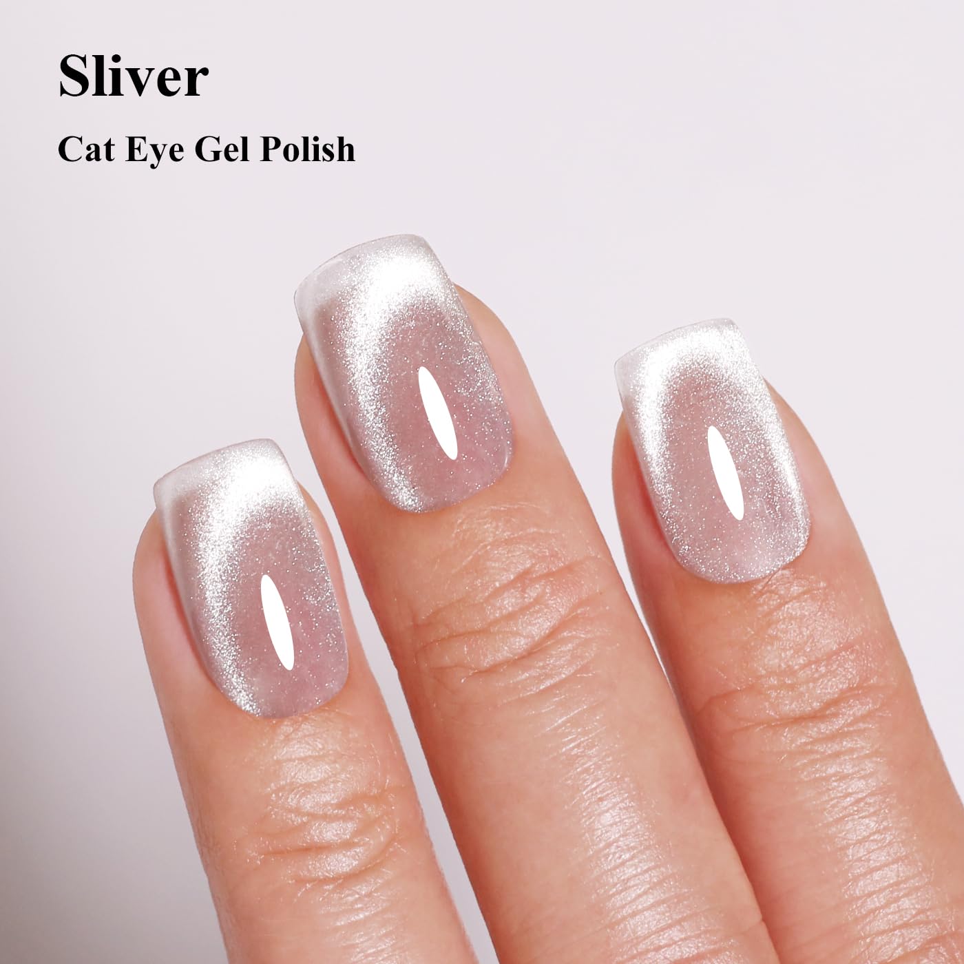 Imtiti Cat Eye Gel Nail Polish, Sliver Holographic Magnetic Crystal Nail Gel Polish With Magnet Glittery Galaxy Spring Summer Kit Soak Off UV Led 10ML-Velvo Beauty