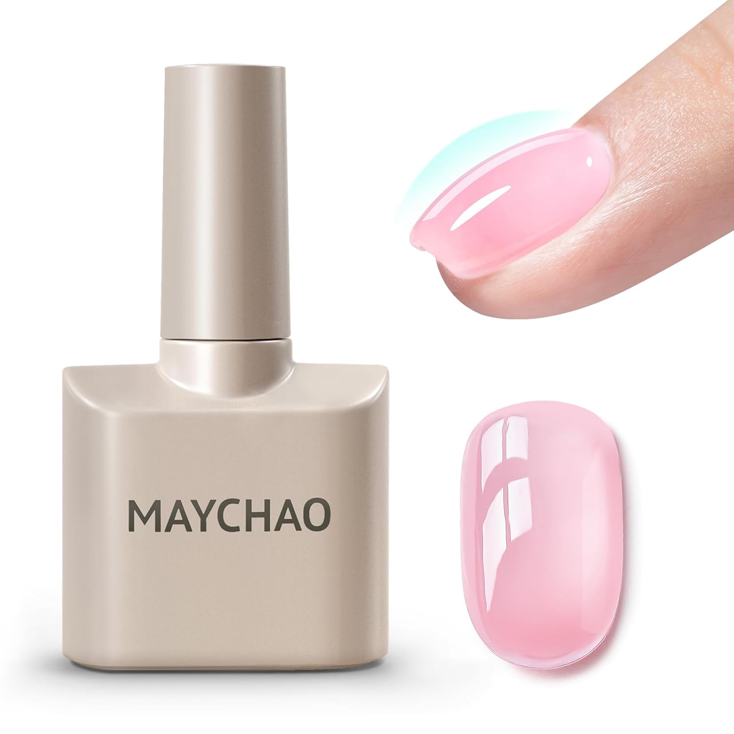 MAYCHAO Pink Builder Gel for Nails, 15ml Nail Strengthener in a Bottle, Nail Extension Hard Gel, Soak Off Long Lasting UV Light Cure-Velvo Beauty