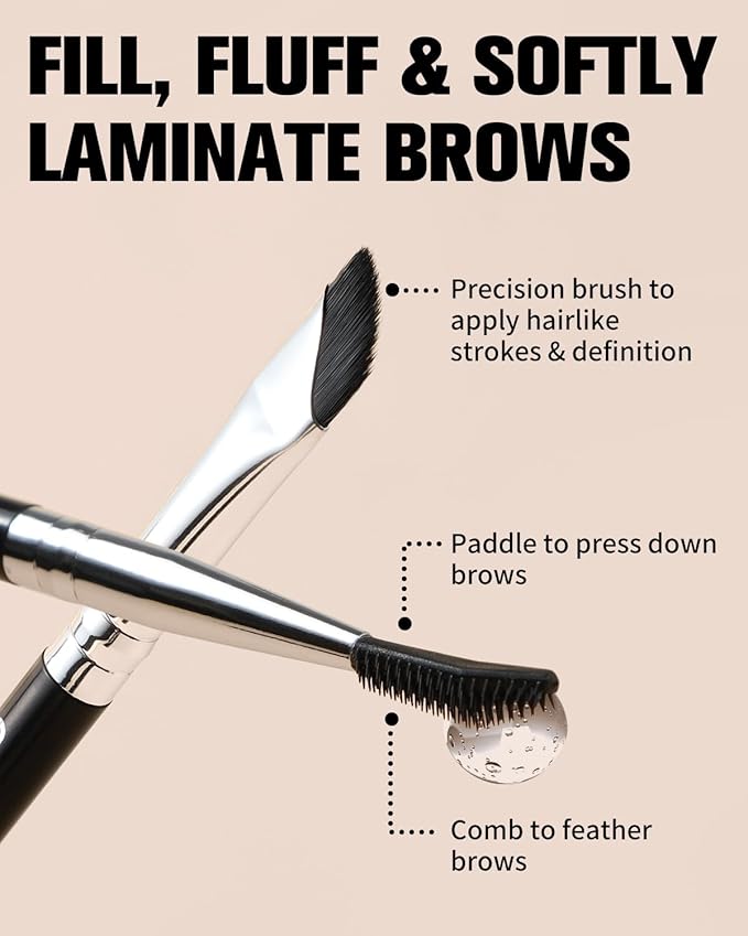 EIGSHOW Dual-Ended Precision Eyebrow Brush and Comb for Eyeliner Lining, Sculpting Brows, Professional Eye Makeup Tools (D109)-Velvo Beauty