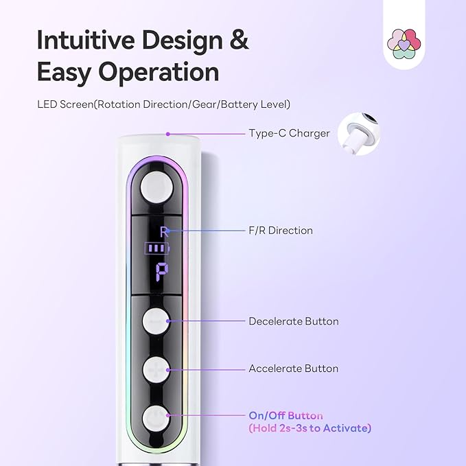 SAVILAND Advanced Cordless Electric Nail Drill: 10S Fast Removal 35000 RPM High Speed Nail File Kit for Acrylic Nail Tool Professional Rainbow Light LED Display Pro Manicure Kit Salon Travel Nail Tech-Velvo Beauty