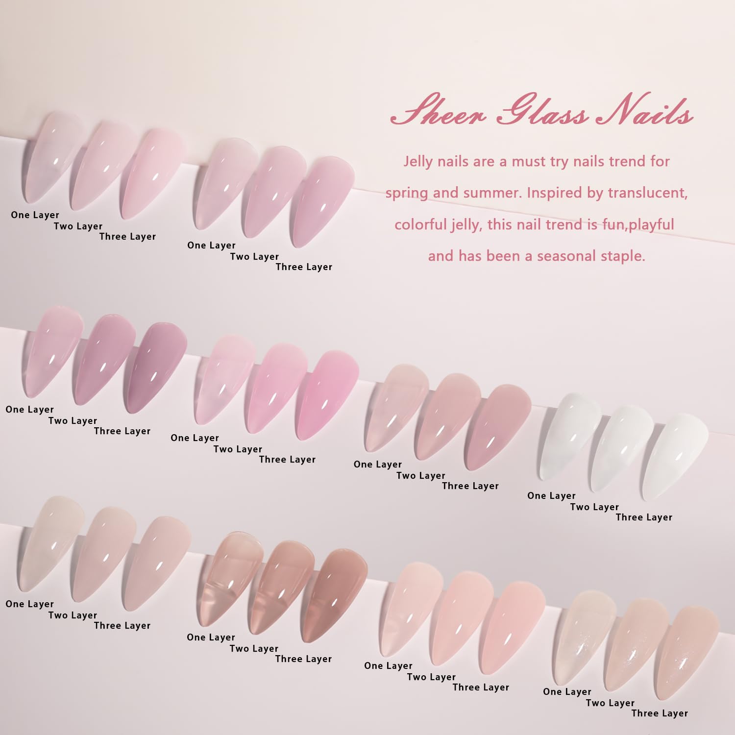 Nude Pink Gel Nail Polish Set, 10 Colors Neutral Nude Gel Polish Kit Translucent Milky White Purple Spring Summer Trend Nail Art DIY Manicure at Home Gifts for Girls Women-Velvo Beauty