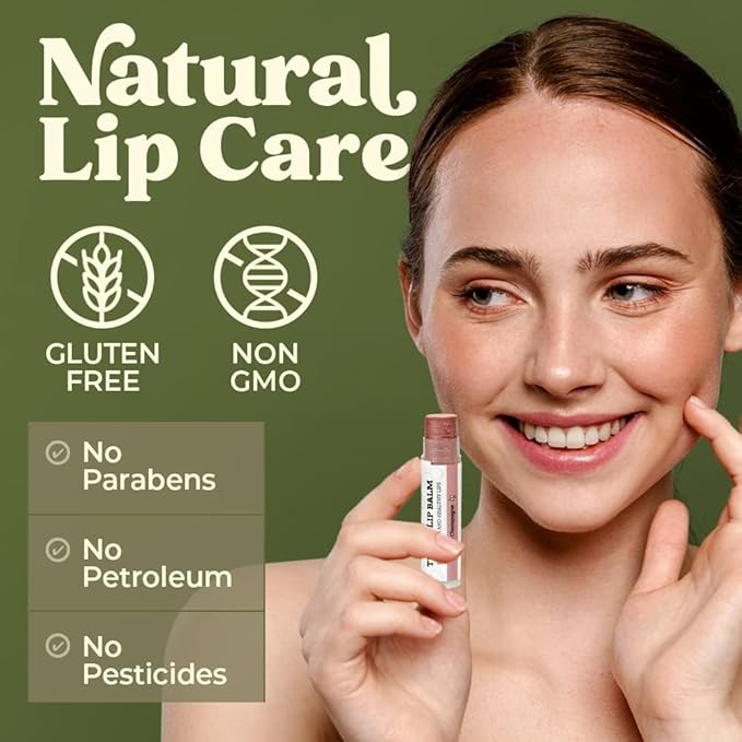 Tinted Lip Balm by Earth’s Daughter – 4 Pack of Assorted Colors – Beeswax, Coconut Oil, Cocoa Butter, Vitamin E – Moisturize and Beautify – Paraben Free-Velvo Beauty